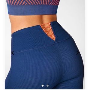 Seamless rubbed navy leggings from fabletics